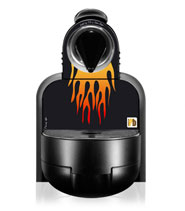 Flaming coffee.M� Nespresso